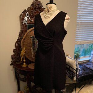 Coldwater Creek 22W EUC Black Textured Dress